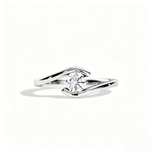 Anillo de Compromiso Vintage con Diamante Cultivado en Laboratorio Certificado por IGI, Oro de 18K, Corte Redondo, D VVS2, Joyería Nupcial, Regalo Personalizado - Product Image 3