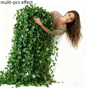 Ning Chen Artificial Ivy Vines Silk Plant <b>Wall</b> Hanging Greenery <b>Decor</b> Country Style Natural Look - Product Image 3