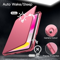 Coques et étuis pour tablettes iPad 11e/10e génération 2025/2022 avec support pour stylet A16, rotation à 360 degrés, fonction veille/réveil automatique