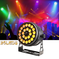 Projecteur LED PAR à zoom réglable 24x18W 6-en-1 RGBWA UV DMX512 professionnel pour église, mariage, discothèque, fête