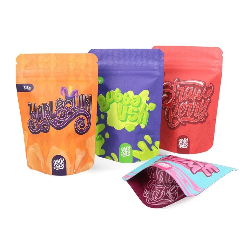 Supplier custom printed packaging Mylar Bags Aluminum Foil Stand Up Pouch food grade Ziplock Snack Food plastic Bag