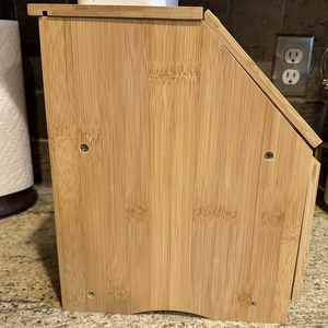2-Tiered Rectangular Bamboo <strong>Wooden</strong> <strong>Bread</strong> Box with Lid Kitchen Countertop Storage <strong>Bin</strong> for Food/<strong>Bread</strong>/Bag Rectangle Shape - Product Image 6
