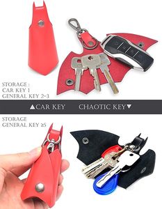 Porte-clés personnalisé en cuir en gros, étui de protection pour clés, porte-clés tendance en cuir PU, vente en gros, logo personnalisé, souvenir d'Halloween - Product Image 6