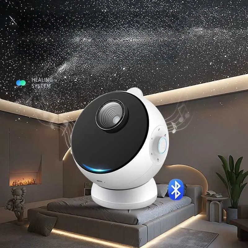 Upgrade 12 In 1 Schietende Ster Projector Luidsprekerlamp Rotatie Starry Planetarium Projector Led Kamer Licht Voor Kinderen Cadeau Decor