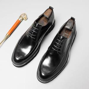 Chaussures habillées décontractées pour hommes en cuir véritable à lacets, motif léopard, respirantes, nouvelle conception - Product Image 1