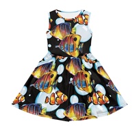 Robe d'été sans bretelles avec poche été enfants fête mode vêtements personnalisés belles robes de dessin animé imprimer à la demande pour les filles plage