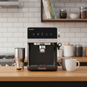 Machine à café expresso portable programmable Newle, machine à cappuccino, pompe 19 bars, puissante, mousseur à lait, buse vapeur, latte, mocha - Product Image 3