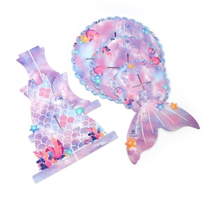Soporte de Pastel de Papel de Tres Niveles con Diseño de Cola de Sirena DAMAI, Soporte Personalizado para Postres de Fiesta para Decoración de Cumpleaños - Product Image 4
