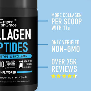 Poudre de Peptides de Collagène Organique pour Adultes Soutient la Santé de la Peau des Cheveux et des Ongles Meilleure Poudre de Peptides de Collagène - Product Image 4