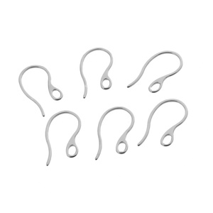 U Shape Pearl <b>Earring</b> <b>Hook</b> 21x12mm | 18K PVD Gold Plated Stainless Steel Ear Wire with Bottom Loop for DIY Jewelry Making - Product Image 3