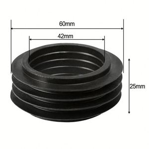 แหวนยางซีลชักโครก ท่อระบายน้ำแบบซ่อน สำหรับชักโครกแบบติดผนัง วัสดุ PVC สีดำ - Product Image 4