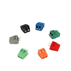 ZB 128 vertical right angle 5.0 5.08 mm pitch PCB screw clamp rising terminal block wire connector