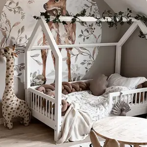 סיטונאי תינוק ילד חדר שינה ריהוט עץ פעוט מונטסורי רצפת הילדים מיטות