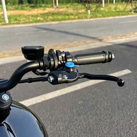 Ensemble de leviers de frein hydrauliques à poussée directe en alliage d'aluminium CNC avec bouton de klaxon pour la modification de moto et de scooter électrique