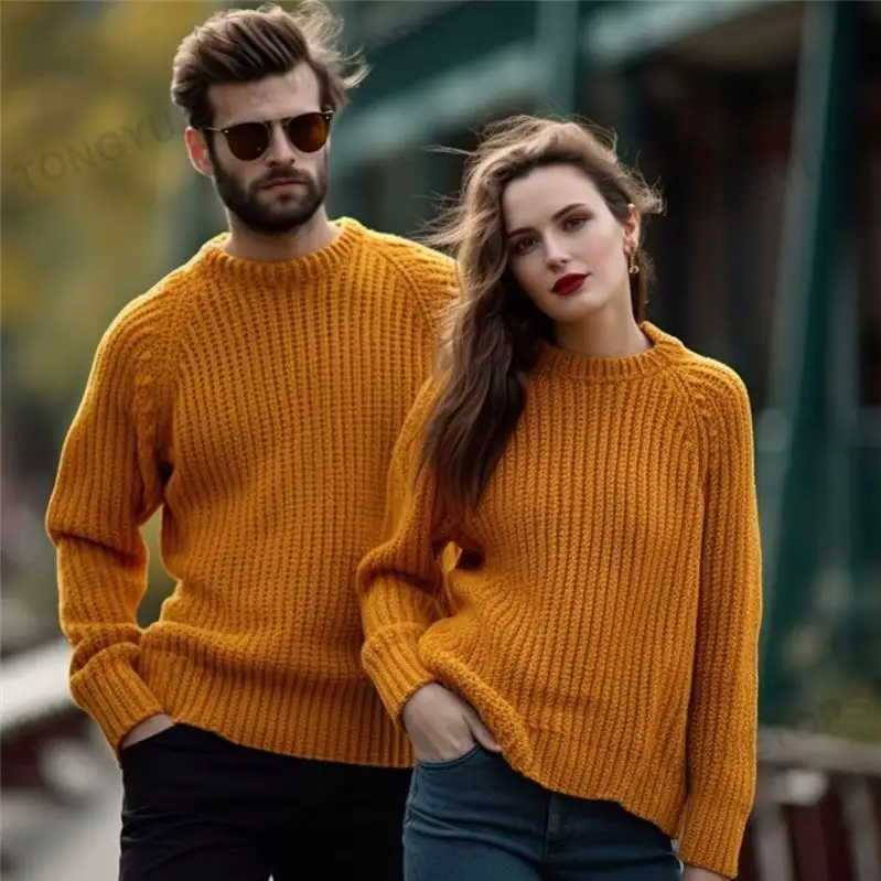 Male And Female Couple Pullover Fashion Brandmen's Sweater Letter Embroidered Wholesale Men's Sweater