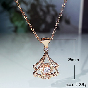 Collar con Colgante de Abanico para Mujer, Cadena para Clavícula, Regalo de Cumpleaños, Joyería - Product Image 5