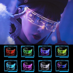Lunettes lumineuses LED colorées lunettes à visière électronique allument des lunettes accessoire pour Festival KTV Bar fête Performance cadeaux - Product Image 3