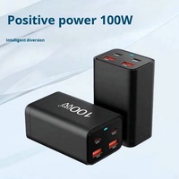 Station de charge rapide 100W Type C 4 ports GAN US EU UK AU Plug Chargeur de voyage Portable Usb C PD 65W Chargeur Adaptateur pour tablette