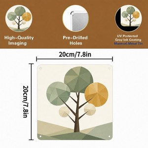Panel <span class=keywords><strong>de</strong></span> Aluminio <span class=keywords><strong>con</strong></span> Diseño Geométrico <span class=keywords><strong>de</strong></span> Árbol, Placa Decorativa Metálica, Panel <span class=keywords><strong>de</strong></span> Pared Cuadrado <span class=keywords><strong>de</strong></span> Aluminio <span class=keywords><strong>de</strong></span> 20 cm - Product Image 4