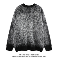 Fournisseur d'usine de pulls en tricot, pull en tricot jacquard pour hommes, logo personnalisé, pull à col rond