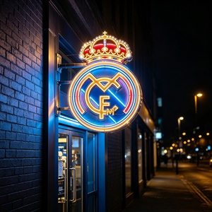 Luz LED de Neón con el Logotipo del Real <span class=keywords><strong>Madrid</strong></span>, Personalizable, para Fanáticos del Deporte, Dormitorio/Sala de Juegos/Cafetería/Escuelas/Edificios, Multicolor - Product Image 3