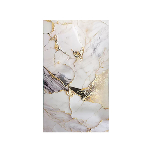 Panel de Pared <span class=keywords><strong>Interior</strong></span> de <span class=keywords><strong>Madera</strong></span> SPVC Moderno, Impermeable, Ignífugo, Ecológico, de Alto Brillo, <span class=keywords><strong>Imitación</strong></span> Mármol, Sin Costuras, para Baño - Product Image 2