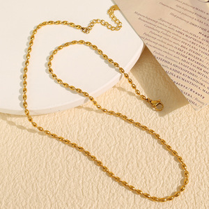Collar de doble capa de acero inoxidable chapado en oro de 18k, cadena minimalista para la clavícula, regalo para mujer - Product Image 2
