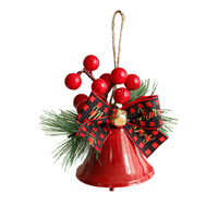 Décoration de Noël : Clochette en métal faite à la main pour vitrine, pendentif d'arbre de Noël, accessoire DIY
