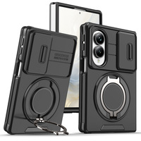 Étui de téléphone magnétique de luxe avec support pour appareil photo et glissière pour Samsung Galaxy Z Fold 8 Ultra 7 6