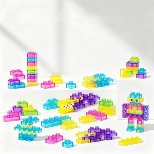 Bloques de Gelatina Brillantes, Juguete de Actividades para Niños, Construcción Flexible, Aprendizaje de Colores, Coordinación Motora, Herramienta de Construcción - Product Image 6