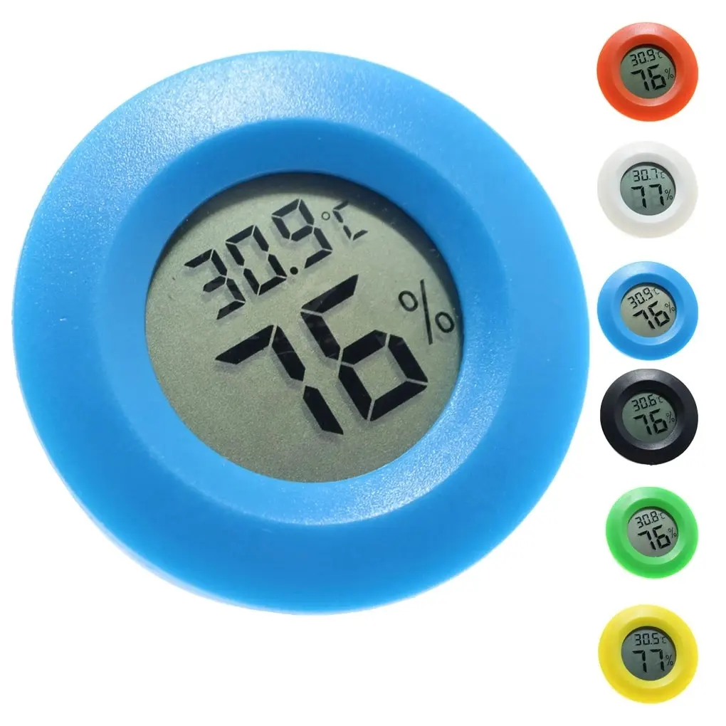 Round Electronic Thermometer and Hygrometer Indoor Digital LCD Hygrometer Temperature Humidity Meter C & F