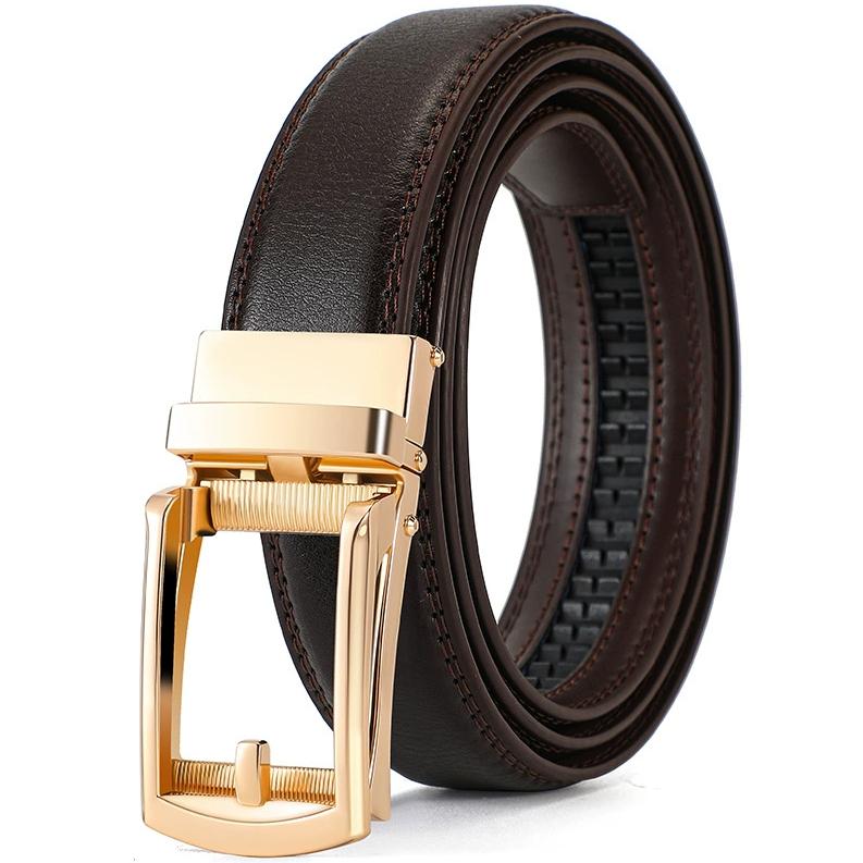 Coffee+gold buckle