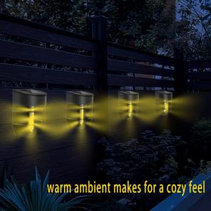 Lampe solaire LED murale extérieure rechargeable RGBIC pour clôture de jardin, décoration paysagère - Product Image 5