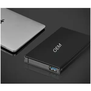 Caixa de plástico para HDD, caixa de alta velocidade USB3.0 para armazenamento externo, caixa de 2,5" com 2 TB, sistema de armazenamento para SATA HDD