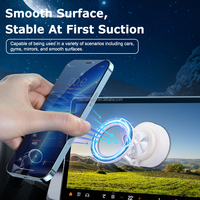 Support de téléphone magnétique à ventouse électrique 360° ° Support de téléphone portable pliable et réglable pour cuisine/voiture/miroir/douche