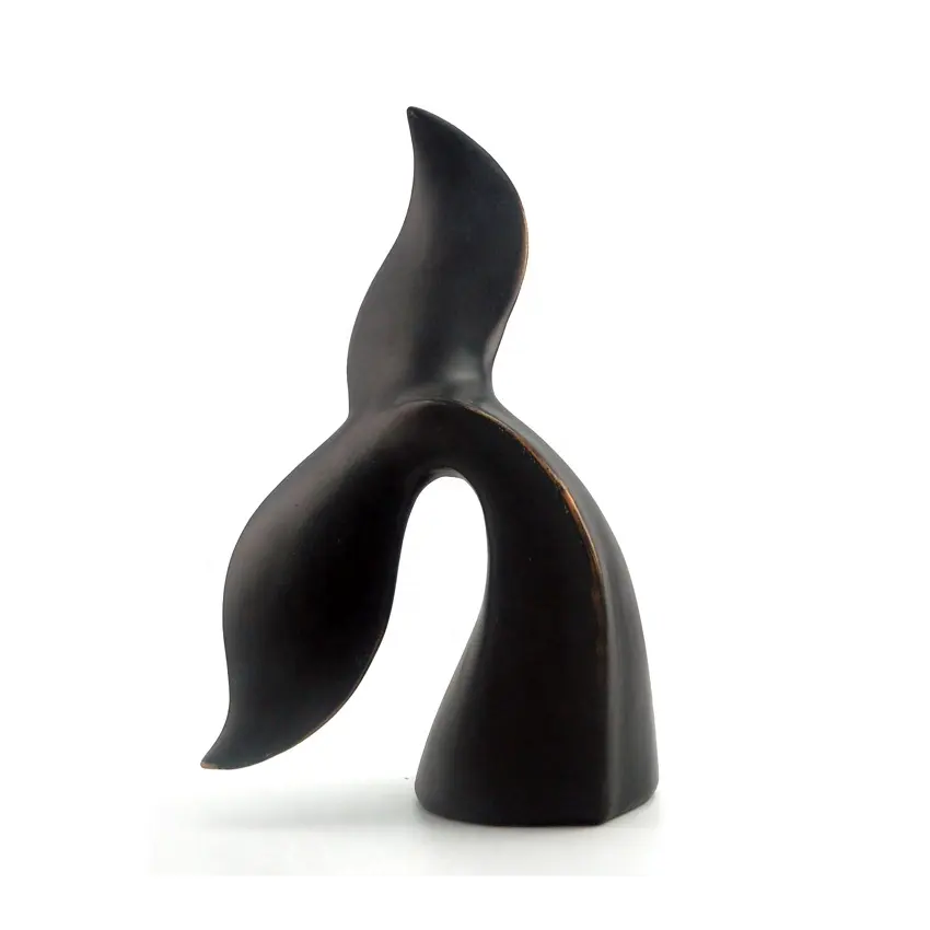 Nordic resina nera oceano animale decorazione coda di balena statua decorazione dell'interno