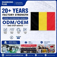 Bendera Belgia Kustom Ukuran 3x5 Kaki; Bendera Promosi Luar Ruangan Bahan Polyester Non-woven; Papan Tanda Cetak Digital Tahan UV