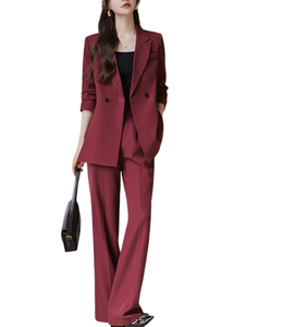 여성 사무실 정장 섹시한 정장 스포츠 재킷 바지 버튼 슬림 핏 투피스 정장 스포츠 정장 여성 비즈니스 정장 - Product Image 5