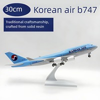 Modèle d'avion Boeing 747 à l'échelle 1:250, 30 cm, en résine, ornement statique solide, multi-style