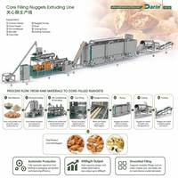 Ligne d'extrusion automatique de snacks fourrés |   Machine à fabriquer des barres de céréales de maïs soufflé en forme de tube avec garniture au chocolat