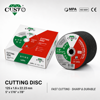 Disque de coupe robuste de 125 mm (5 pouces) et 1,6 mm pour métal, acier inoxydable, aluminium, pour meuleuse d'angle MPA - Disques de coupe