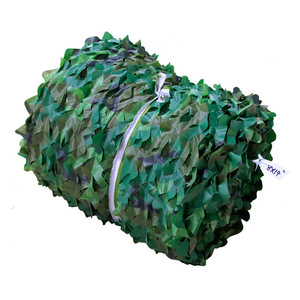 Filet de camouflage en nylon et polyester tissé, anti-UV, vert, pare-soleil, couverture décorative pour protection aérienne extérieure - Product Image 2