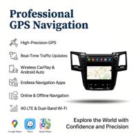 Reproductor Multimedia para Automóvil con Pantalla Vertical Tesla de 12.1 Pulgadas para Toyota Fortuner (2008-2015), Unidad Principal Inalámbrica con Android Auto y CarPlay, Bluetooth