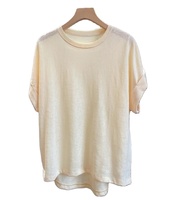 Tissu de chanvre biologique naturel 100% écologique OEM pour T-shirt en chanvre T-shirts en tissu de chanvre biologique