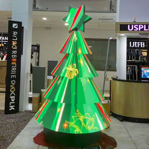 Special Christmas custom size full-color <b>light</b>-emitting diodes (<b>leds</b>) <b>tree</b> flexible <b>led</b> digital signage screen advertising - Product Image 4