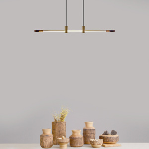 Suspension linéaire minimaliste de style nordique, design moderne pour restaurant, bar, studio, réception, température de couleur 3000K - Product Image 1
