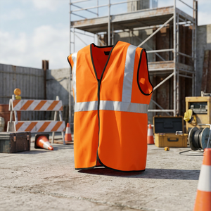 Gilet de sécurité d'été en polyester unisexe pour adultes, vêtements de travail - Product Image 3