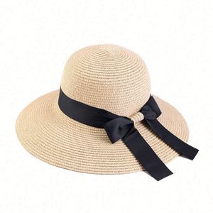 Chapeaux Bob Femme à Large Bord en Paille Respirante avec Lien, Broderie 3D, Idéaux pour l'Été, les Voyages et la Protection Solaire en Extérieur – Vente en Gros - Product Image 1