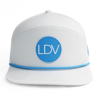 Casquette de sport unisexe HS15 personnalisable avec logo, 6 panneaux, visière plate, perforations laser, imperméable, pour surf, randonnée, plage