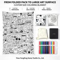 Couverture à colorier personnalisée pour le divertissement à domicile, la relaxation des adultes, cadeau promotionnel avec motifs et logo OEM/ODM